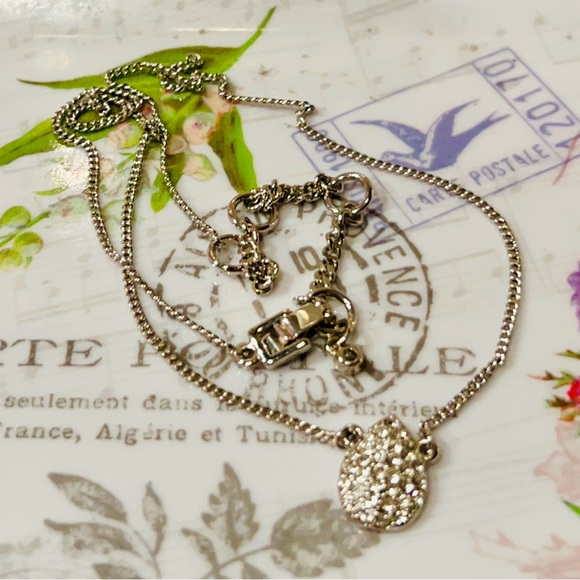 Givenchy Elegant Silver Pendant Necklace NWOT - Picture 8 of 11